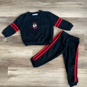 Chicago Black Hawks Sweatshirt Pant Set Hockey Team 18 Month Vintage 90s Brandon